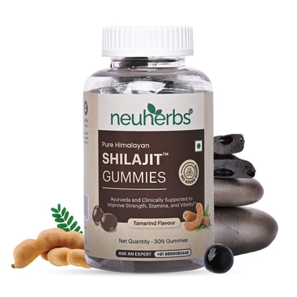 Neuherbs Pure Himalayan India's First Shilajit Resin Gummies To Improve strength, Stamina & Energy - 30 Shilajit Gummies