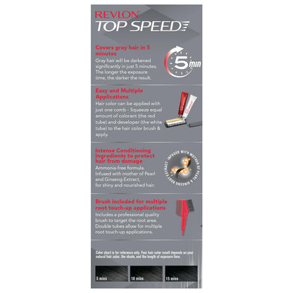Revlon Top Speed Hair Color, Natural Black 70, 100 g