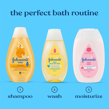 Johnson's Baby No More Tears Baby Shampoo, 100ml | With Aloe & Vitamin B5 | Helps Clean & Protect Baby Hair | No Added Parabens, Dyes, Sulphates & Pthalates | Hypoallergenic & PH Based Formula | Recommended by Paediatricians