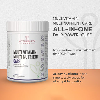 Multi-Vitamin Multi Nutrient Care - Daily Multivitamin with A, D, E, K, B-Complex, C, Micronutrients for Optimal Cellular Function, Energy Support, powder, 1 count, 30 Servings