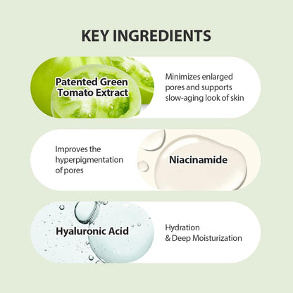 SUNGBOON EDITOR Green Tomato Pore Lifting Ampoule+ (30 ml) | Pore-Tightening & Lifting Serum | Firming, Oil Control & Smoother Skin