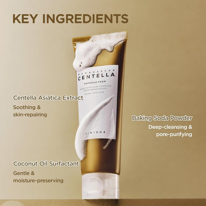 SKIN1004 Madagascar Centella Ampoule Foam Cleanser | Gentle Hydrating Face Wash, 125 ml