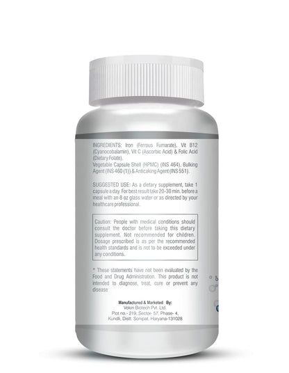 Vitamin supplement bottle with label on a white background