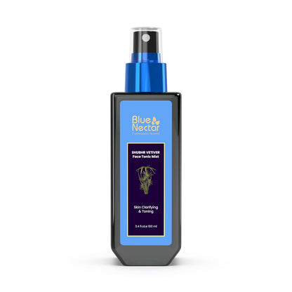 Blue Nectar Shubhr Steam Distilled Vetiver Toner Water & Cooling Calming Face Tonic Mist |Alcohol Free | Chemical & Preservative Free (100 ml)