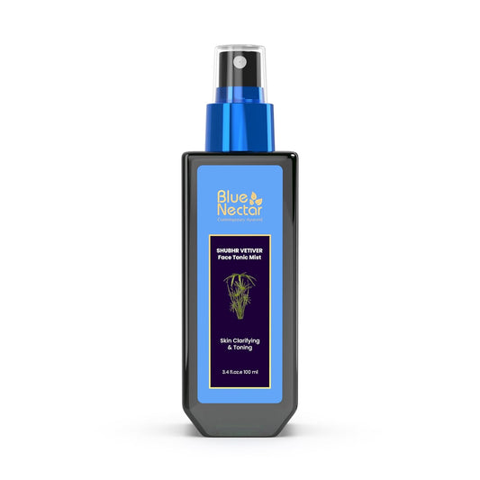 Blue Nectar Shubhr Steam Distilled Vetiver Toner Water & Cooling Calming Face Tonic Mist |Alcohol Free | Chemical & Preservative Free (100 ml)