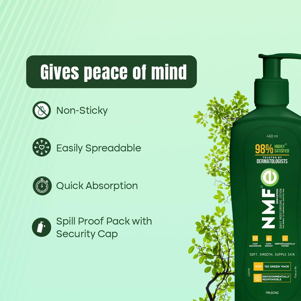 NMFe Moisturising Lotion 450ml | Natural Moisturising Factors Quick Absorbing, Non Greasy and Easily Spreadable | For Men and Women Both