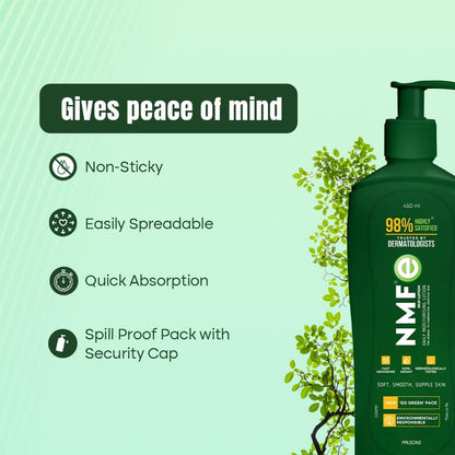 NMFe Moisturising Lotion 450ml | Natural Moisturising Factors Quick Absorbing, Non Greasy and Easily Spreadable | For Men and Women Both
