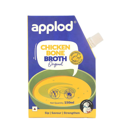 Applod Original Chicken Bone Broth for Dogs & Cats | Protein-Rich Grain-Free Meal Topper with Collagen & Amino Acids | Hydrating Slow-Cooked Joint Support Broth | 150ml