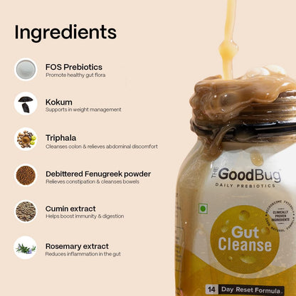 The Good Bug Gut Cleanse - 14 Prebiotic Colon Detox Shots | Improves Probiotic Activity, Gut Health & Digestion | Tackles Bloating, Gas & Constipation