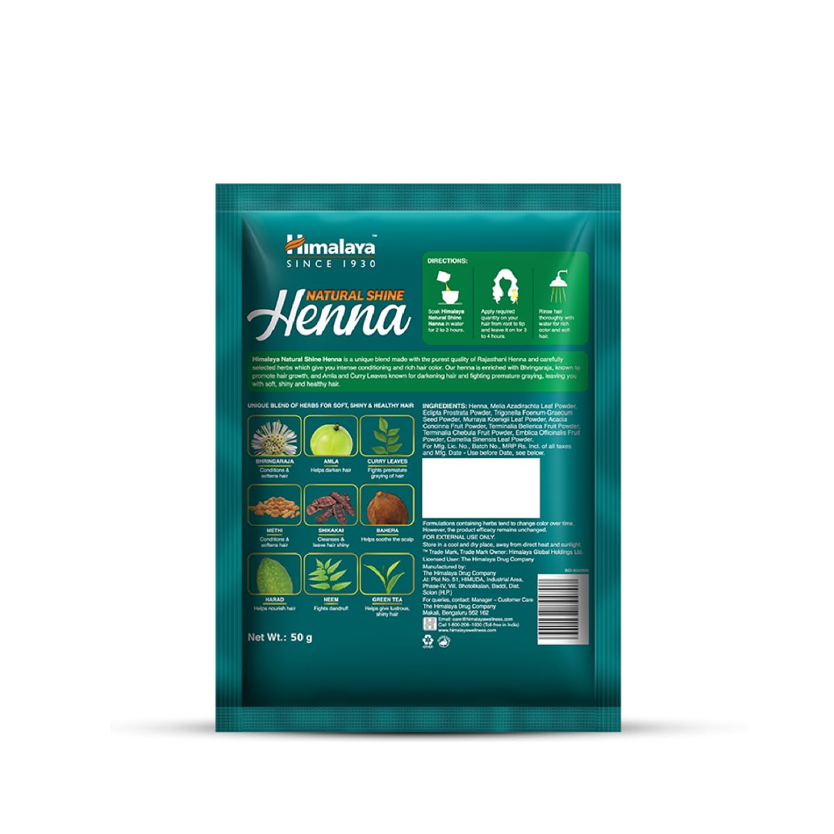 Himalaya Natural Shine Henna package on a white background
