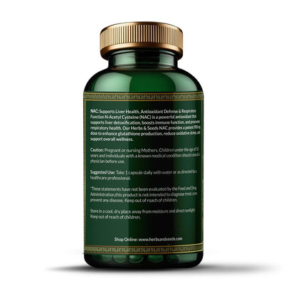 Green supplement bottle with gold cap on a white background