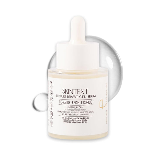 Personal Touch Skintext Texture Reboot C.E.L Serum | Skin Barrier Repair Serum for Strengthening & Volume Restoration | Ceramide, Escin & Licorice | Hydrating & Smoothing Face Serum | 30 ml
