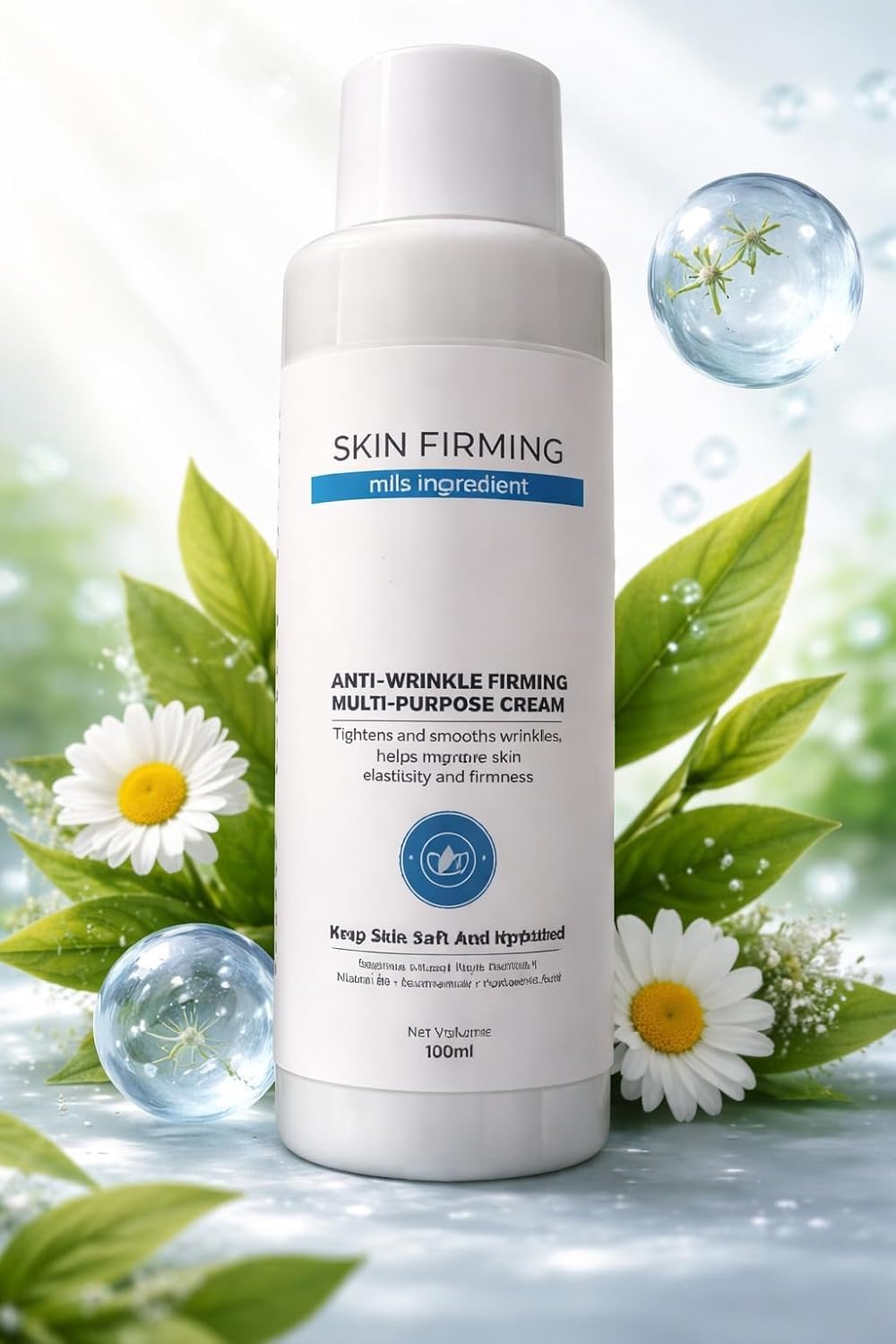 Tightening & Firming Face Cream with Collagen & Peptides | Anti-Aging Moisturizer with Retinol, Niacinamide & Hyaluronic Acid | Reduces Wrinkles & Fine Lines | Hydrating Day & Night Cream 100ml