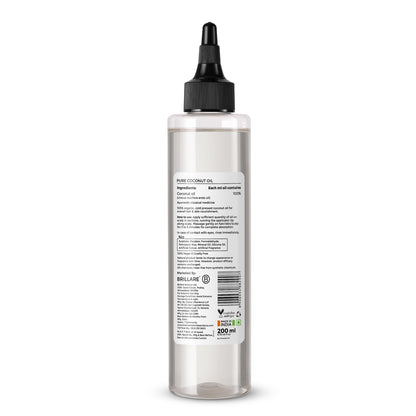 Brillare Pure Coconut Oil, Organic and Cold Pressed Hair Oil with Zero Chemicals, Rich in Vitamins & Amino Acids, Best for Dry & Flaky Skin