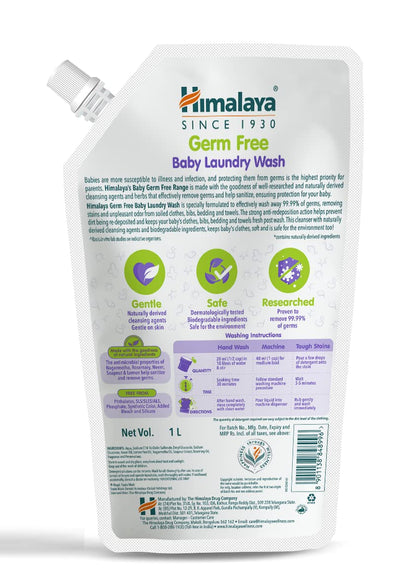 Himalaya Baby Laundry Wash packaging with text and logos on a white background