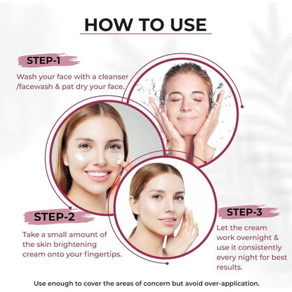 Face Cream with Kojic Acid, Glutathione, Tyrostat, Niacinamide and OMC for Skin Brightening and Lightning|15 gm