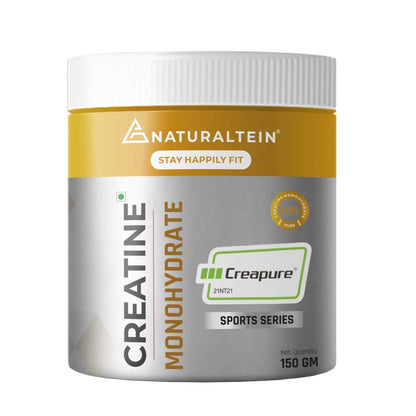 Container of Naturaltein Creatine Monohydrate on a white background