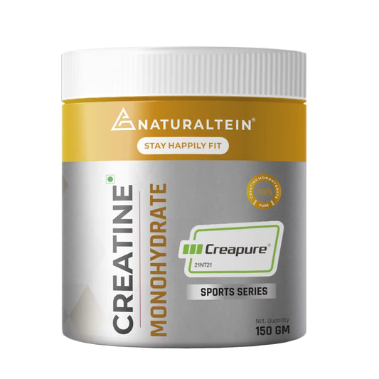Container of Naturaltein Creatine Monohydrate on a white background