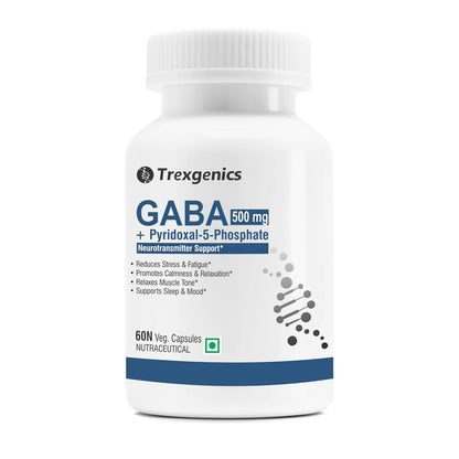 Trexgenics GABA supplement bottle on a white background