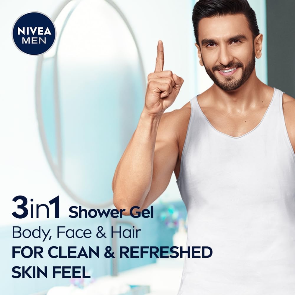 NIVEA MEN Active Clean Shower Gel,500 ml (Pack of 1)