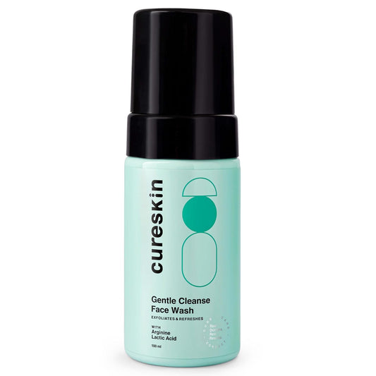 Cureskin Gentle Cleanse Brightening Face Wash with Lactic Acid AHA Foam Face Wash for Women and Men | Face Wash for Men and Women,100 ml (Pack of 1)