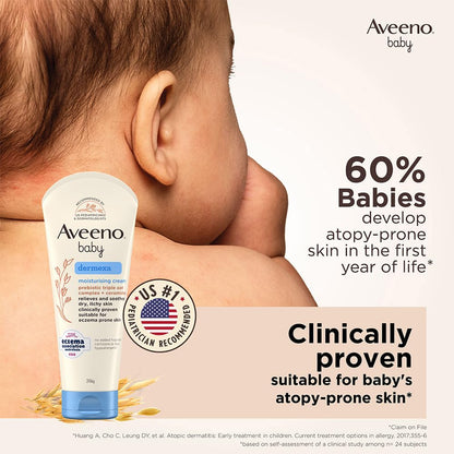 Aveeno Baby Dermexa Moisturising Cream 100G With Triple Oat Complex And Ceramides To Soothe And Relieve Dry, Itchy, Sensitive Skin|Us Pediatrician Recommended|No Added Fragrance, Cortisone Or Dyes
