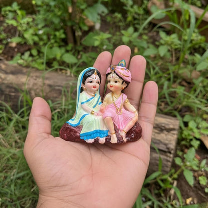 Radha Krishna Resin Idol, Skin, 10 × 6 × 9 cm