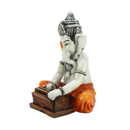 Lord Ganesha Playing Harmonium Decorative Showpiece - 20 c