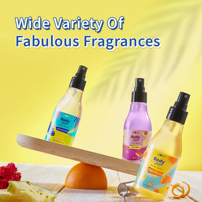 Plum BodyLovin' Trippin' Mimosas Body Mist | Long Lasting Citrus Fragrance For Women & Men With Grapefruit, Red Berries & Musk | High On Fun | Travel-Friendly Perfume Body Spray 150 ml