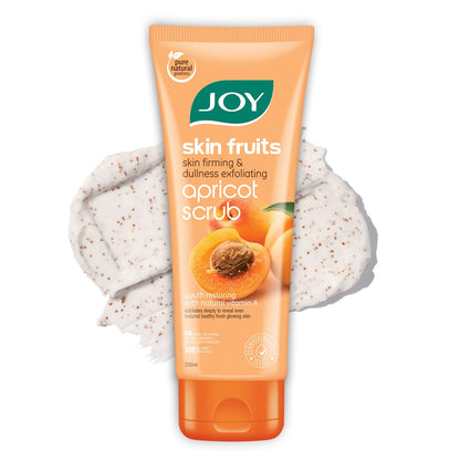 Joy Apricot & Walnut Face & Body Scrub for Blackheads Removal (200gm) | Exfoliating Scrub For All Skin Types | Removes Tan & Dead Skin | 100% Vegan & Gentle on Skin