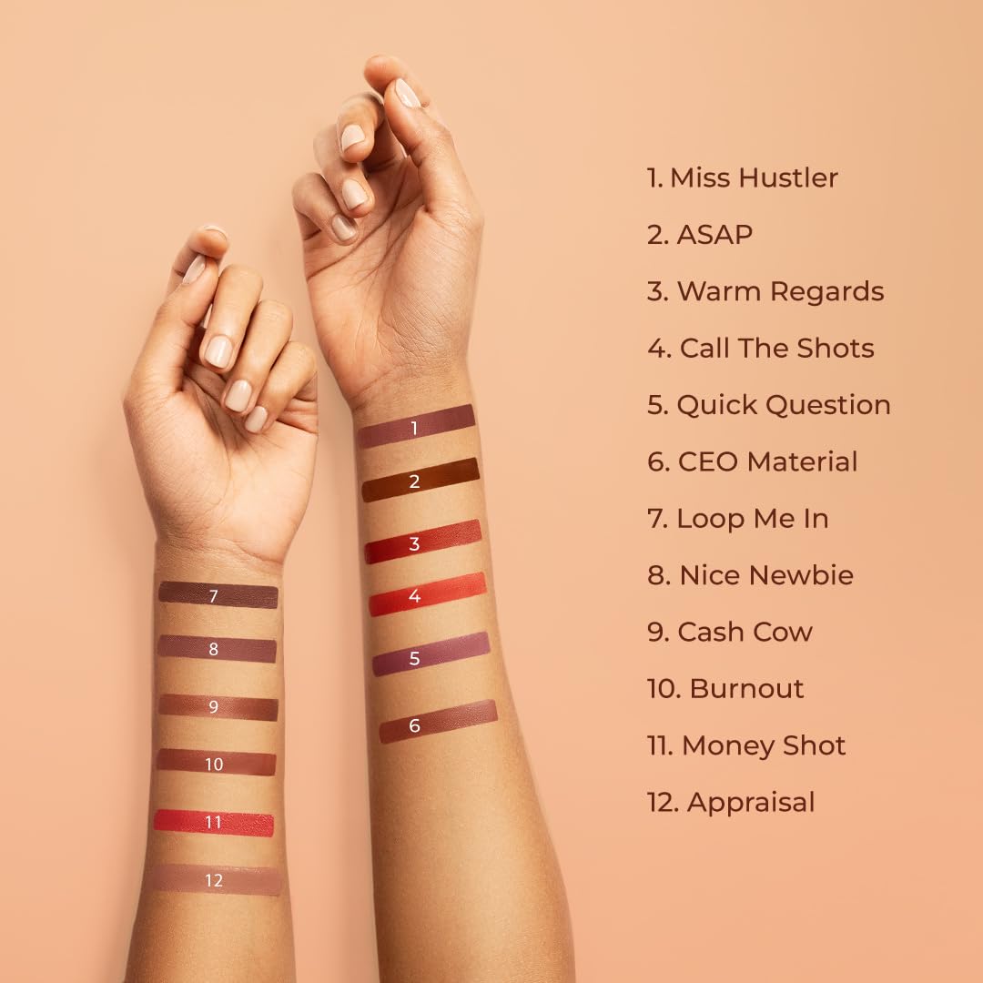LoveChild Masaba Statement Matte Lipstick, Warm Regards (Maroon), Smooth Glide, Bold Matte Finish, Long-Lasting Lipsticks With Mango Butter Nourishing and Intense Color Payoff, Lightweight, 4g