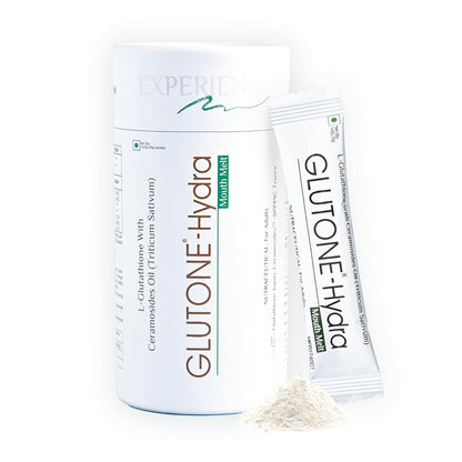 Glutone-Hydra supplement packaging with a white background