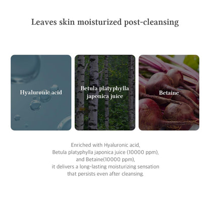 Product ingredients with text on a white background