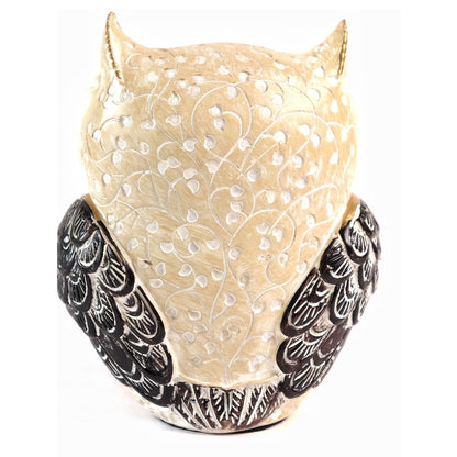 The Spiritual Living Owl Statue for Good Luck II Aesthetic Resin Owl Art Figure Showpiece II 3.5 Inch II Feng Shui & Vastu II Evil Eye II Showpiece for Home Decor II II (6 INCH, 1)