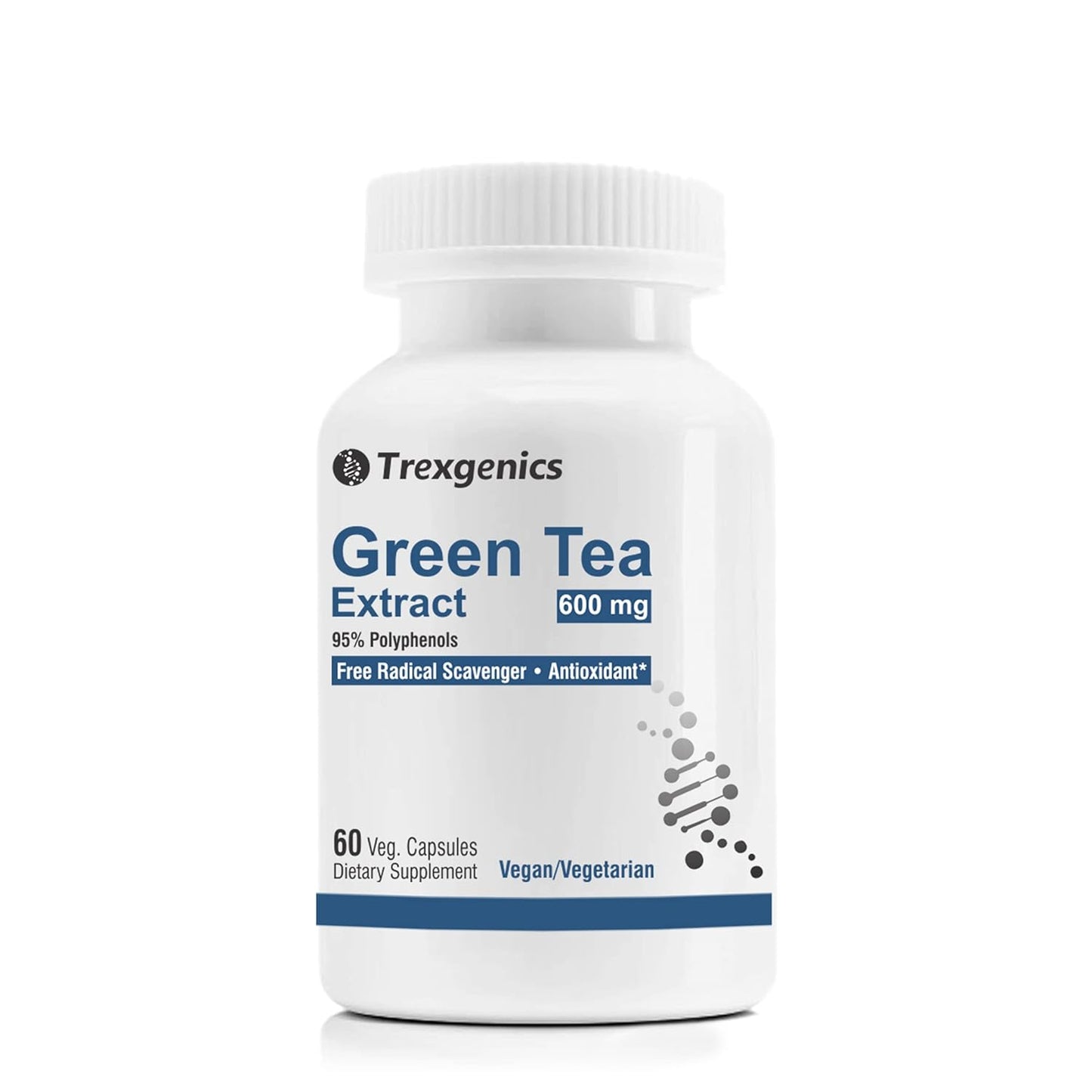 Trexgenics® MEGA Green Tea (Bioactive 95% Polyphenols) One-a-day Antioxidant, Free Radical Scavenger, Cellular Protection, Heart, Skin, Immunity & Metabolism (60 Vcaps) (1)