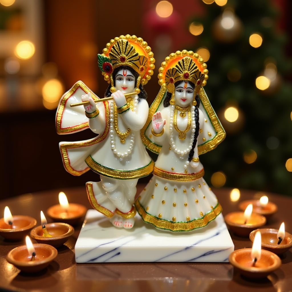 UNOVATE Radha Krishna Idol for Gift, Home Decor | Radha Krishna Statue