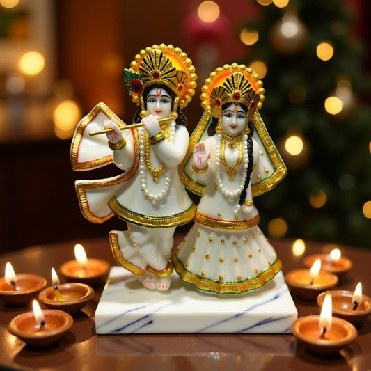 UNOVATE Radha Krishna Idol for Gift, Home Decor | Radha Krishna Statue