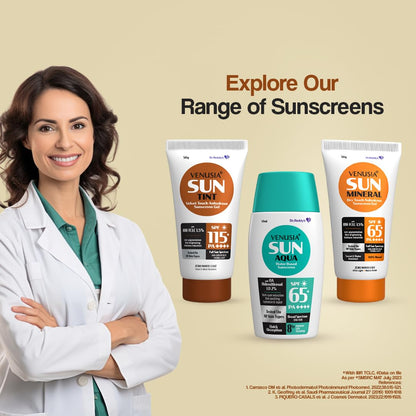 VENUSIA Dr. Reddy's Sun Tint SPF 115|India's First Sunscreen with the Highest SPF|Matte-finish|Full Spectrum 12-Hour Protection|Reduces Pigmentation|Zero White Cast|Hypoallergenic and Paraben-free|50g