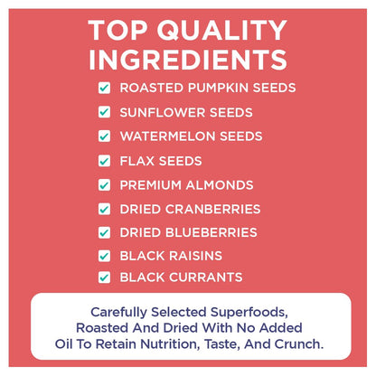 Nutty Gritties Mixed Nuts Dry Fruits - Mom's Superfood Mix - Roasted Almond, Pumpkin, Sunflower, Watermelon, Flax, Raisins, Black Currant, Cranberries, Blueberries, 200g