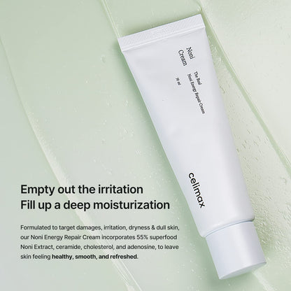 Celimax The Real Noni Energy Repair Cream (50ml) with 55% Noni Extract & Ceramides | Moisturizing, Soothing, Hydrating, Anti Aging, Brightening, For Wrinkle & Fine Line, Skin Repair For Sensitive Dry Oily Skin