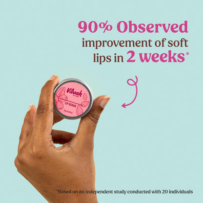 Vilvah Lip Scrub | Exfoliates & Removes Dead Skin, Reduces Lip Pigmentation & Tan, Heals Chapped & Cracked Lips, Moisturising Care with Lemon Oil, Avocado Oil & Shea Butter, For Men & Women, 10g