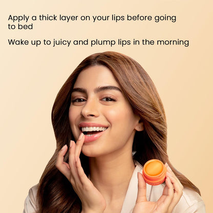 The Face Shop Vitamin C Lip Sleeping Mask (14g) - Smooths & Softens Dry Lips - Hydrating Lip Mask, Lip Moisturizer - Overnight Lip Care - Korean Skin Care
