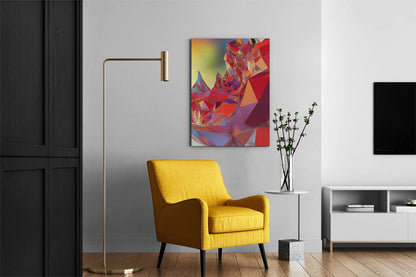 Printed Framed Canvas Painting for Home Decor Office Wall Studio Wall Living Room Decoration (14x22inch Wrapped) - abstract-render-3d-render