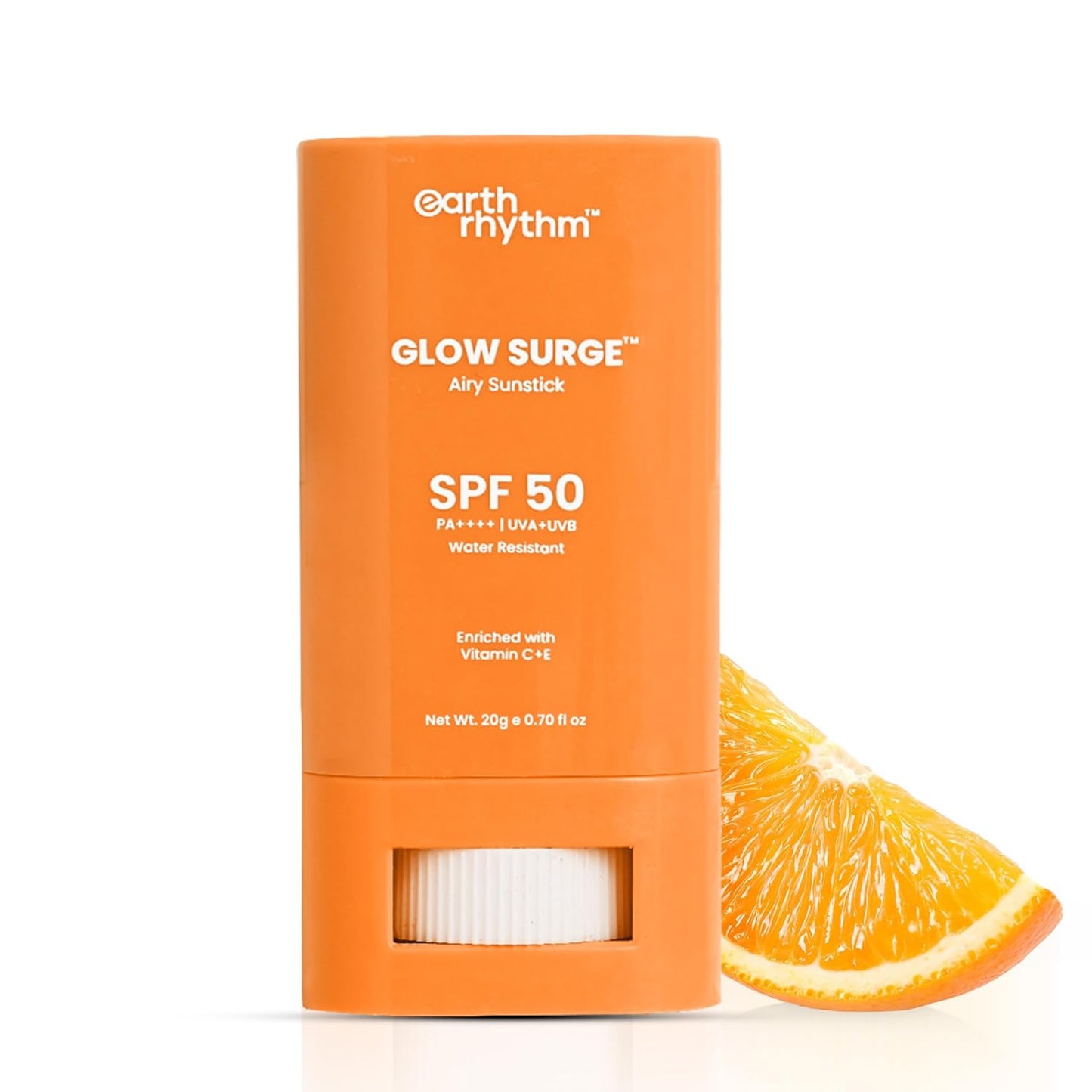 Earth Rhythm Glow Surge Vitamin C & E Sunstick SPF 50 – Brightening, No White Cast, Oxybenzone-Free, Vegan