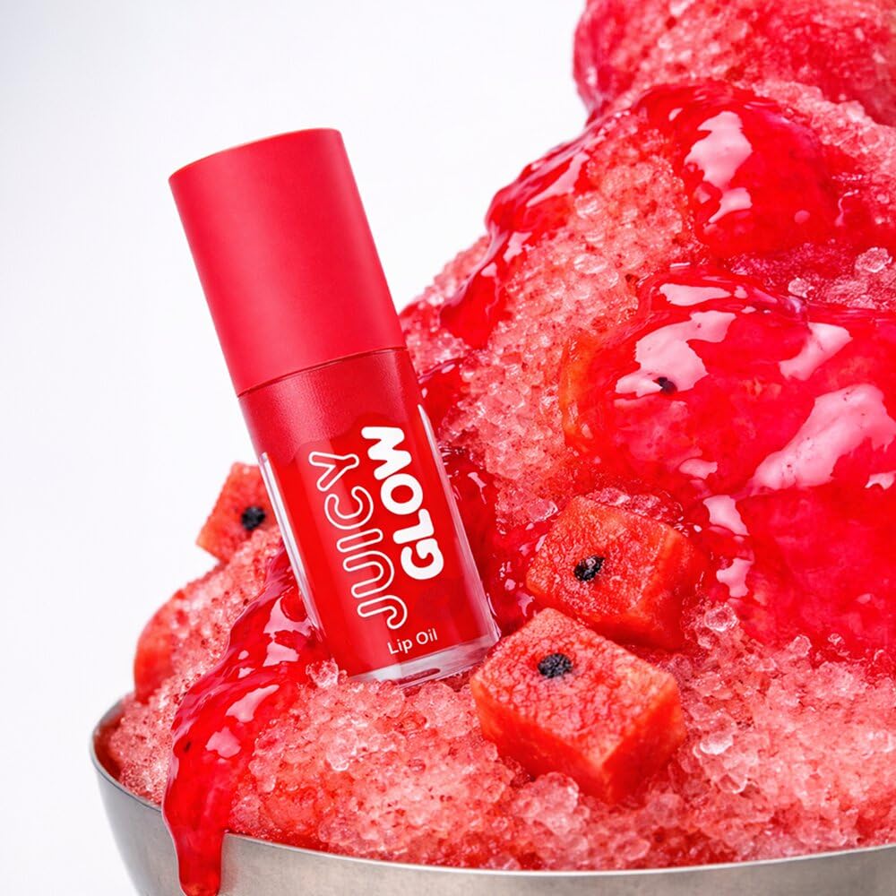 Daily Life Forever52 Juicy Glow Lip Oil – Hydrating Tinted Lip Gloss, Plumping & Nourishing Formula | Non-Sticky, High Shine Gloss | Sheer Juicy Tint for Soft Lips (Sour Watermelon-03, Juicy Lip Glow) | Hydrating Lip Oil