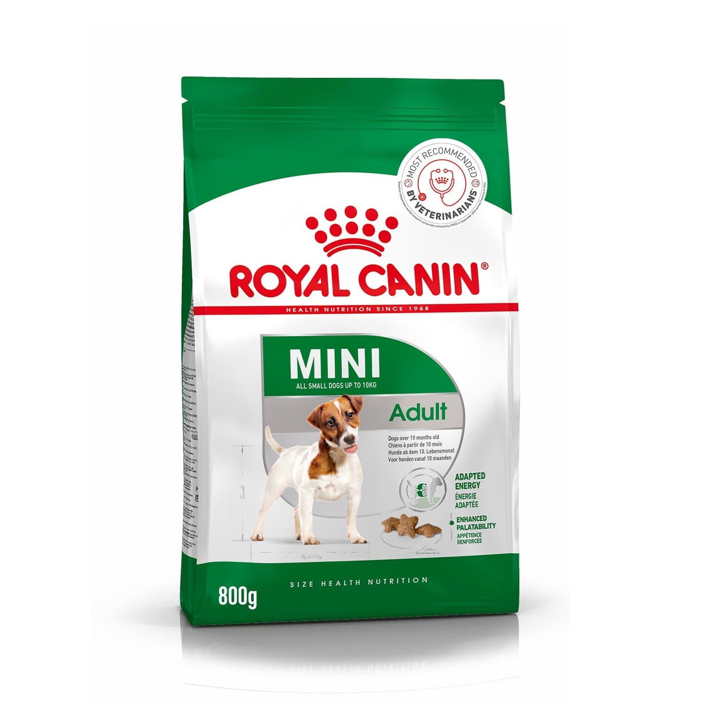 Royal Canin Mini Adult Dog Food, Dry Food, Supports Weight Management & Digestive Health, Promotes overall development, 800 Grams