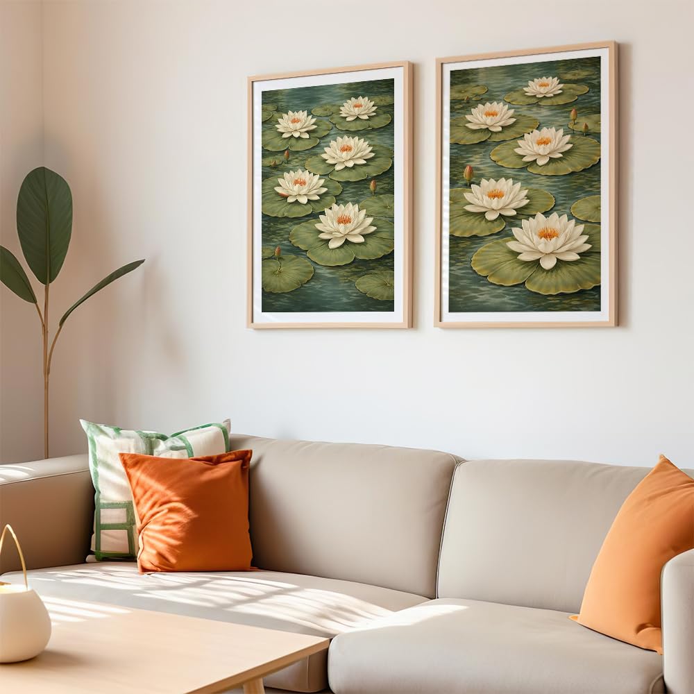 Set of 2 wall art paintings for living room & wall painting for bedroom wall decor - (10x13 Inch framed poster, Paintings for home decor)