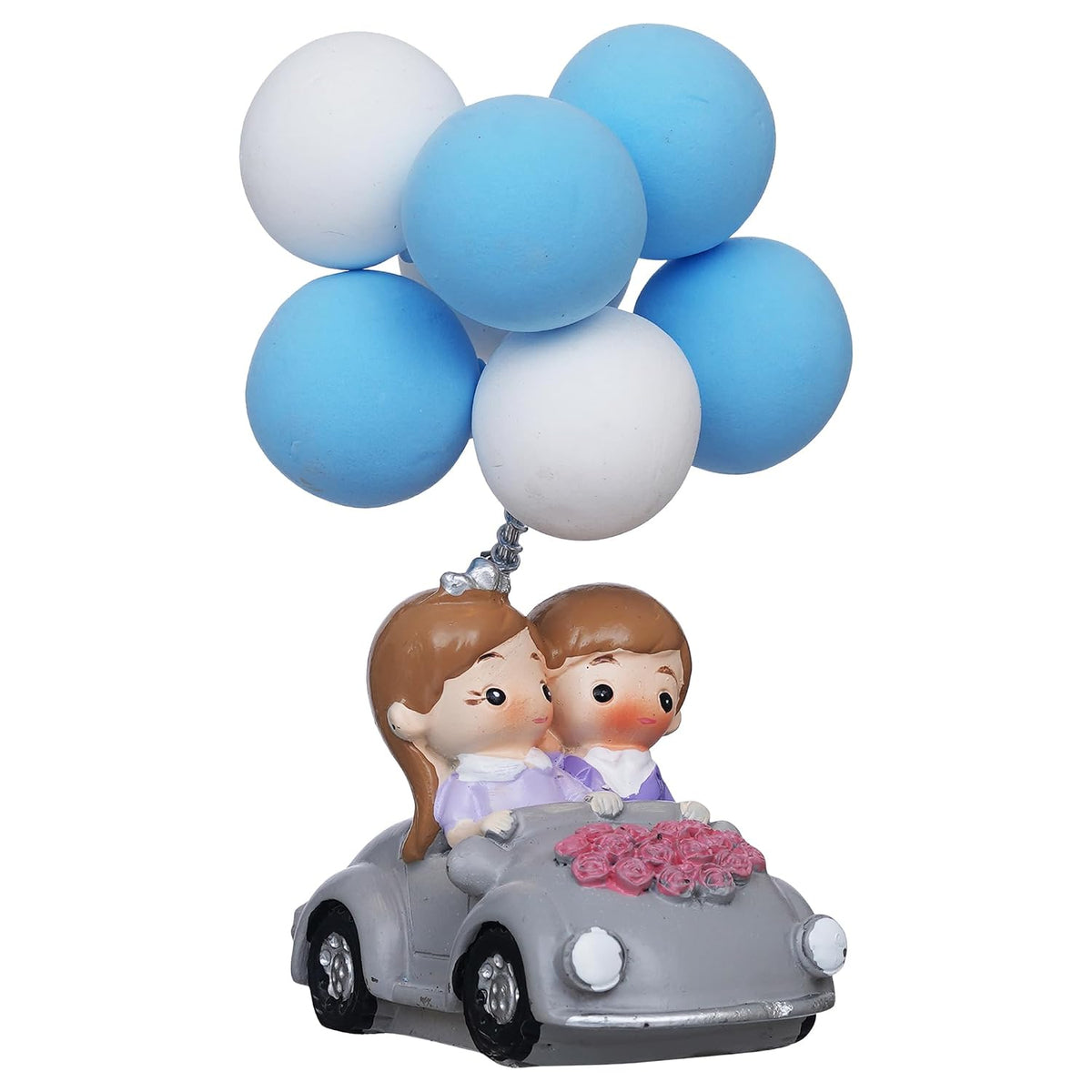 Valentine Gift for Girlfriend Boyfriend Romantic Couple Statue with Balloon on a Car Decorative Showpiece | Valentine Gift for Husband Wife Her Him | Valentines Day Decoration Items
