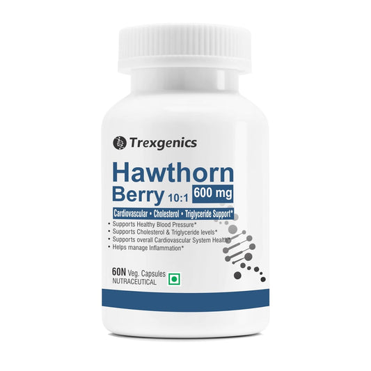 Trexgenics Hawthorn Berry supplement bottle on a white background