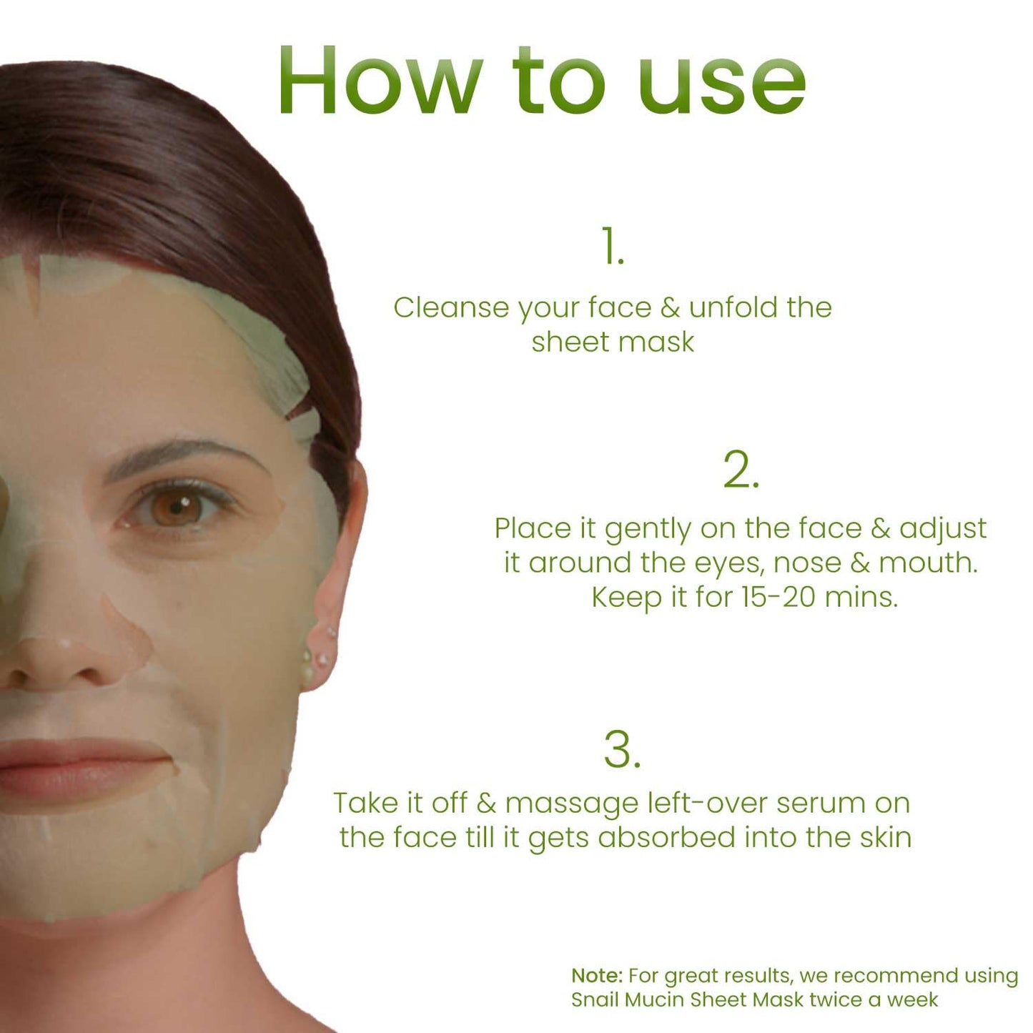 O3+ Snail Mucin Instant Glass Sheet Mask 30 ml